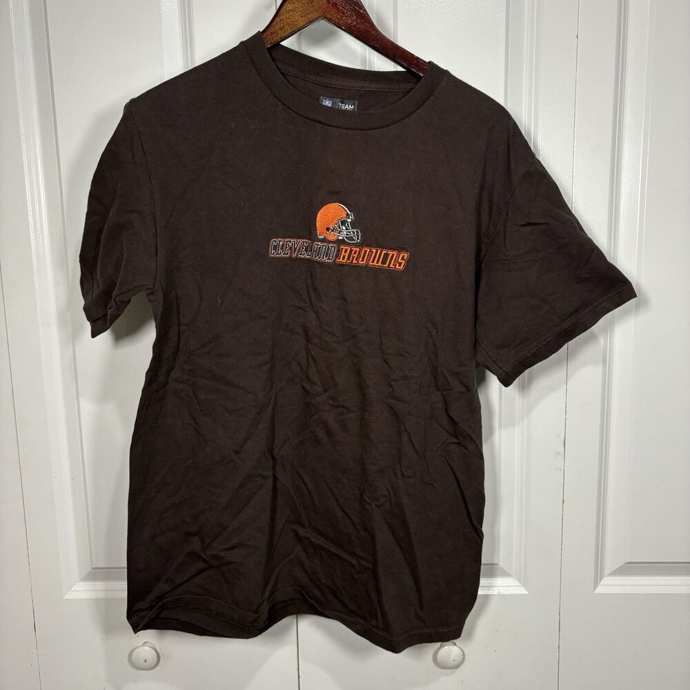 Cleveland Browns T-Shirt Sz M NFL Team Apparel Brown Logo Tee Football Fanwear